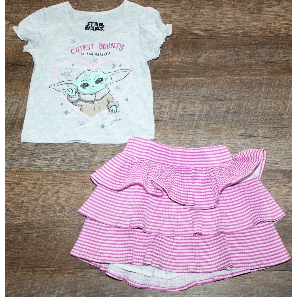 star wars baby yoda toddler girl outfit size 18 months
